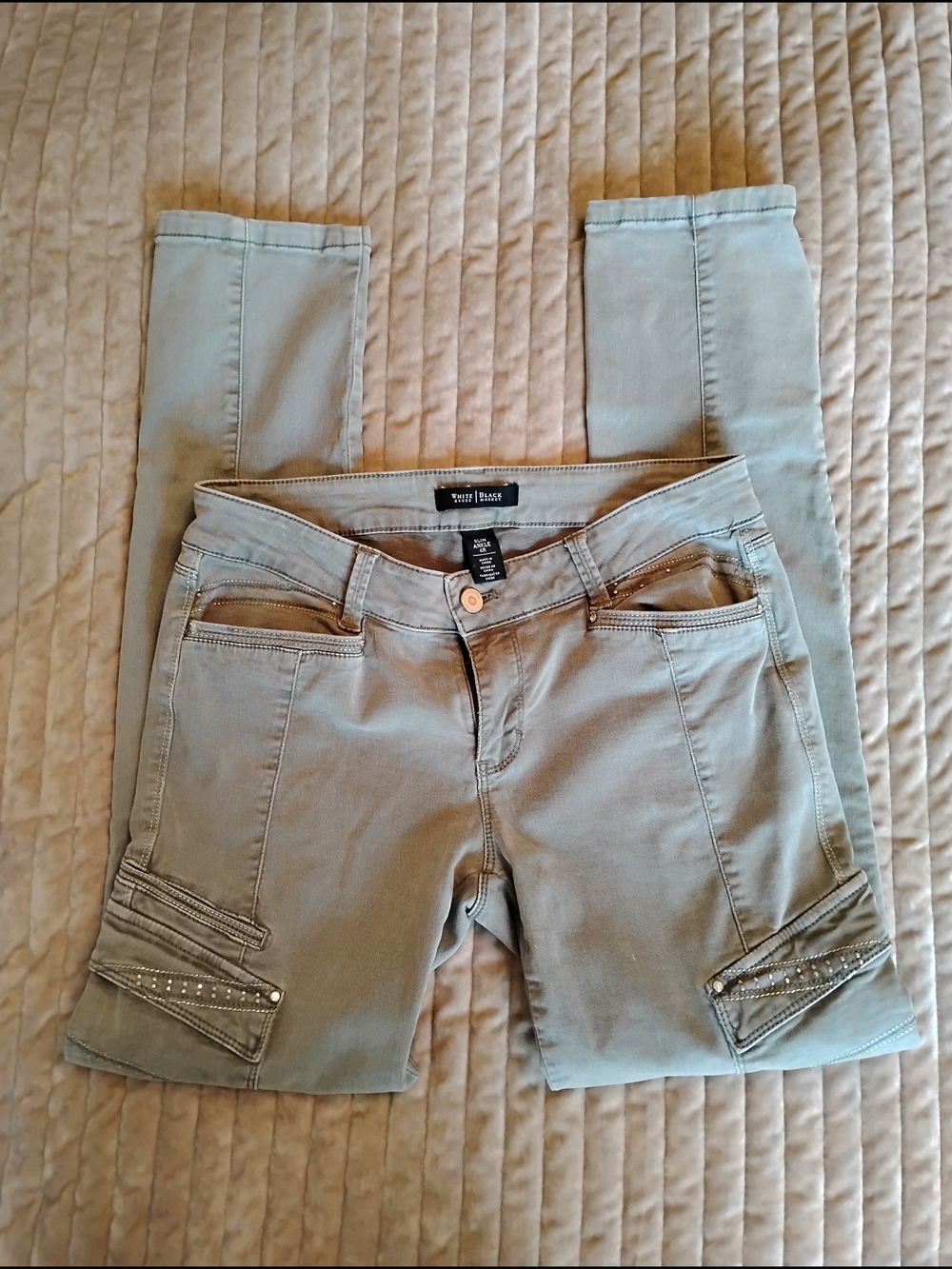 White House Black Market Olive Green Cargo Skinny Pants